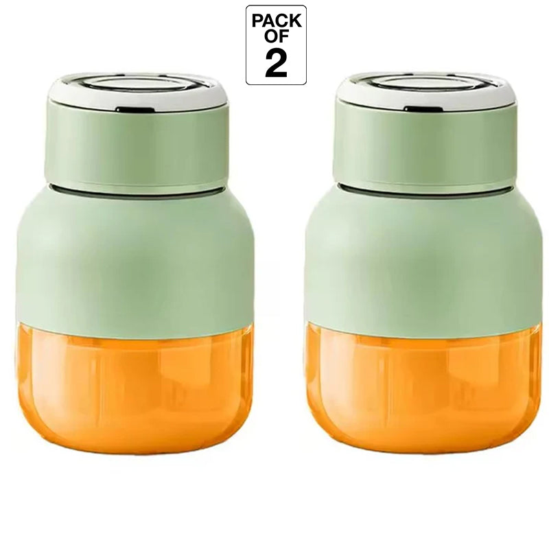Portable Handheld Rechargeable Electric Juicer, Blender 800 ml - Green, (Pack of 2) Portable Handheld Rechargeable Electric Juicer, Blender 800 ml - Green, (Pack of 2)